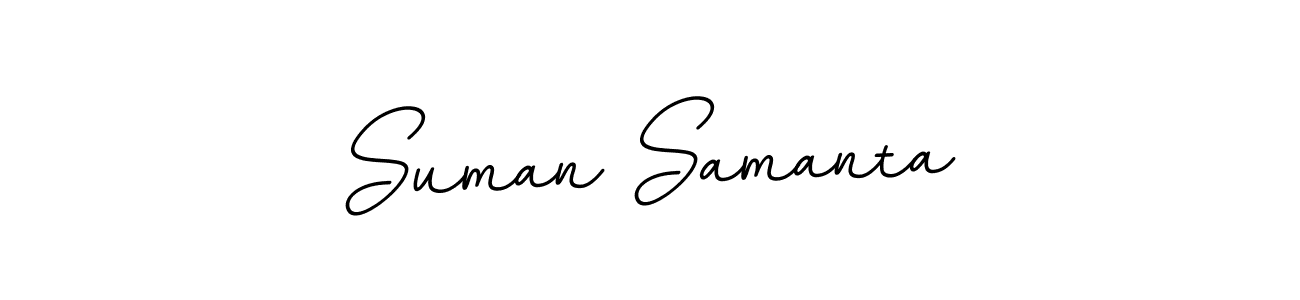 Design your own signature with our free online signature maker. With this signature software, you can create a handwritten (BallpointsItalic-DORy9) signature for name Suman Samanta. Suman Samanta signature style 11 images and pictures png