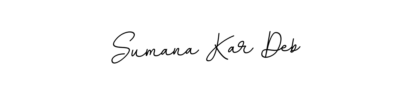 Sumana Kar Deb stylish signature style. Best Handwritten Sign (BallpointsItalic-DORy9) for my name. Handwritten Signature Collection Ideas for my name Sumana Kar Deb. Sumana Kar Deb signature style 11 images and pictures png
