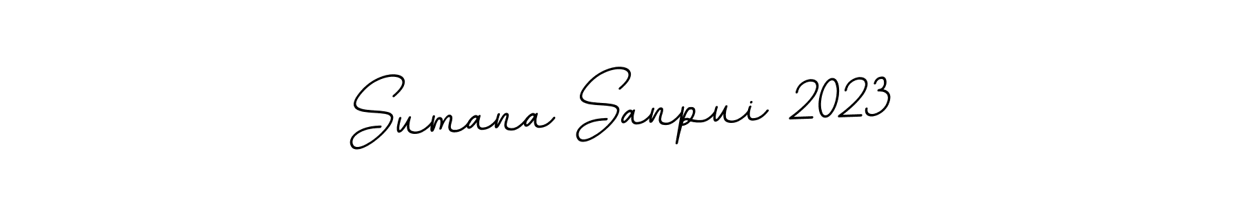 Design your own signature with our free online signature maker. With this signature software, you can create a handwritten (BallpointsItalic-DORy9) signature for name Sumana Sanpui 2023. Sumana Sanpui 2023 signature style 11 images and pictures png