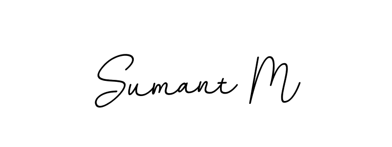 The best way (BallpointsItalic-DORy9) to make a short signature is to pick only two or three words in your name. The name Sumant M include a total of six letters. For converting this name. Sumant M signature style 11 images and pictures png