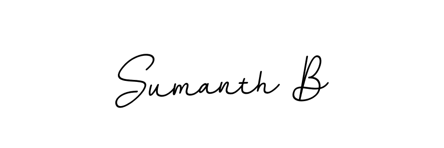 It looks lik you need a new signature style for name Sumanth B. Design unique handwritten (BallpointsItalic-DORy9) signature with our free signature maker in just a few clicks. Sumanth B signature style 11 images and pictures png