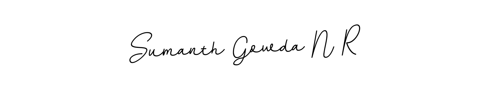 You should practise on your own different ways (BallpointsItalic-DORy9) to write your name (Sumanth Gowda N R) in signature. don't let someone else do it for you. Sumanth Gowda N R signature style 11 images and pictures png