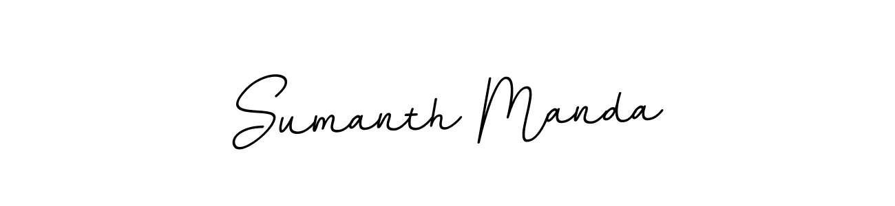 Create a beautiful signature design for name Sumanth Manda. With this signature (BallpointsItalic-DORy9) fonts, you can make a handwritten signature for free. Sumanth Manda signature style 11 images and pictures png