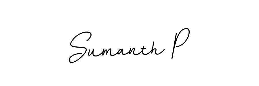 Create a beautiful signature design for name Sumanth P. With this signature (BallpointsItalic-DORy9) fonts, you can make a handwritten signature for free. Sumanth P signature style 11 images and pictures png