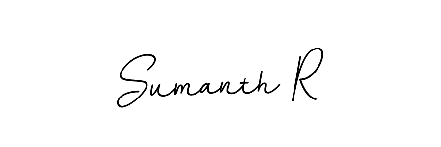 This is the best signature style for the Sumanth R name. Also you like these signature font (BallpointsItalic-DORy9). Mix name signature. Sumanth R signature style 11 images and pictures png