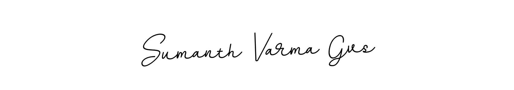 You should practise on your own different ways (BallpointsItalic-DORy9) to write your name (Sumanth Varma Gvs) in signature. don't let someone else do it for you. Sumanth Varma Gvs signature style 11 images and pictures png