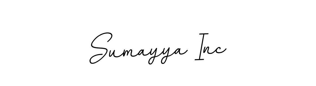 You should practise on your own different ways (BallpointsItalic-DORy9) to write your name (Sumayya Inc) in signature. don't let someone else do it for you. Sumayya Inc signature style 11 images and pictures png