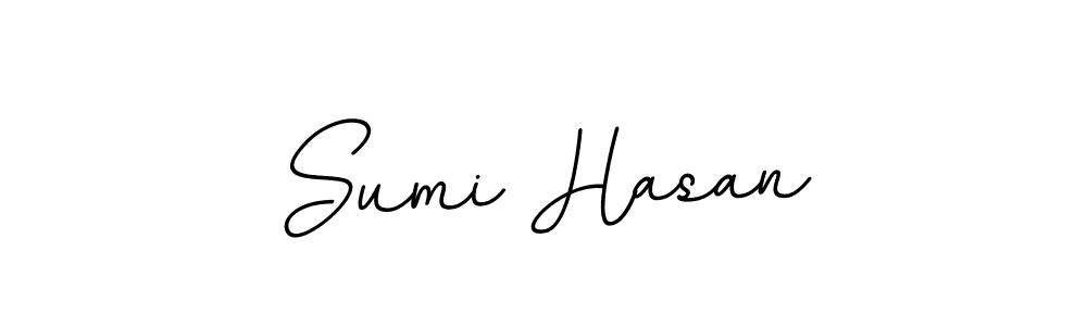 Design your own signature with our free online signature maker. With this signature software, you can create a handwritten (BallpointsItalic-DORy9) signature for name Sumi Hasan. Sumi Hasan signature style 11 images and pictures png