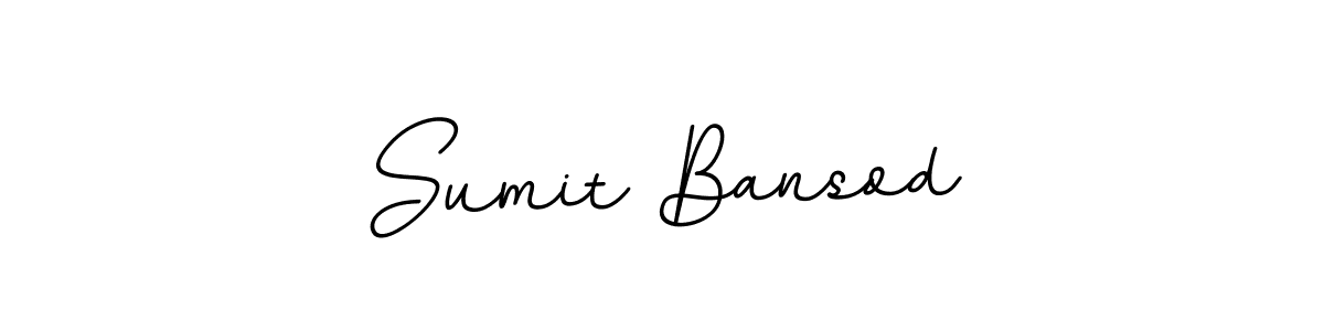 How to make Sumit Bansod name signature. Use BallpointsItalic-DORy9 style for creating short signs online. This is the latest handwritten sign. Sumit Bansod signature style 11 images and pictures png
