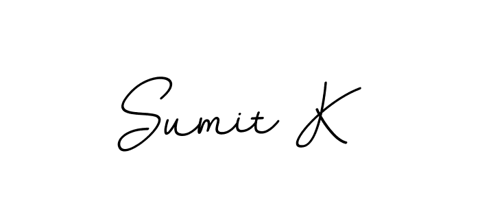 Use a signature maker to create a handwritten signature online. With this signature software, you can design (BallpointsItalic-DORy9) your own signature for name Sumit K. Sumit K signature style 11 images and pictures png