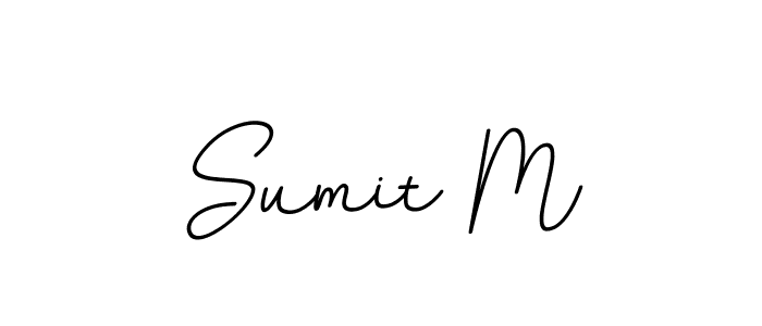 You should practise on your own different ways (BallpointsItalic-DORy9) to write your name (Sumit M) in signature. don't let someone else do it for you. Sumit M signature style 11 images and pictures png