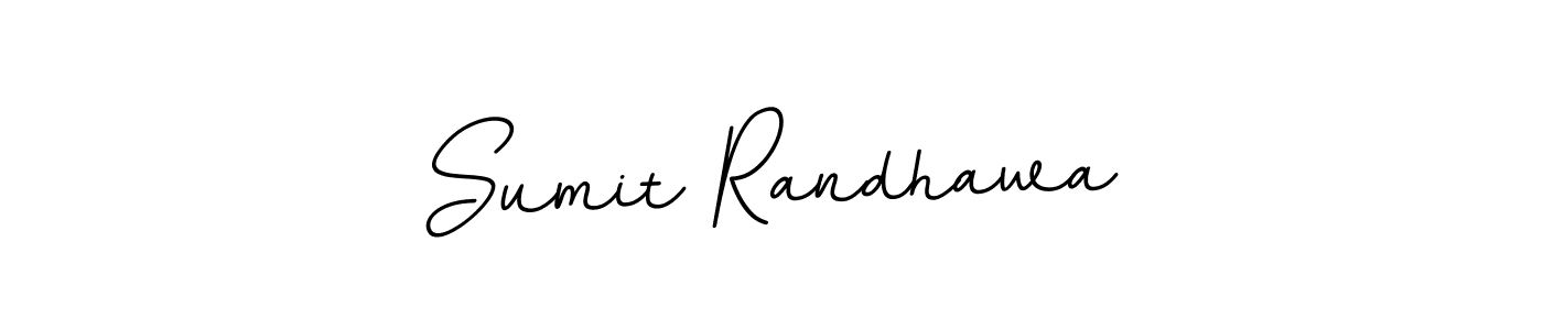 How to make Sumit Randhawa name signature. Use BallpointsItalic-DORy9 style for creating short signs online. This is the latest handwritten sign. Sumit Randhawa signature style 11 images and pictures png