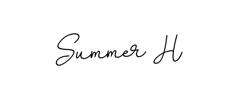 Create a beautiful signature design for name Summer H. With this signature (BallpointsItalic-DORy9) fonts, you can make a handwritten signature for free. Summer H signature style 11 images and pictures png