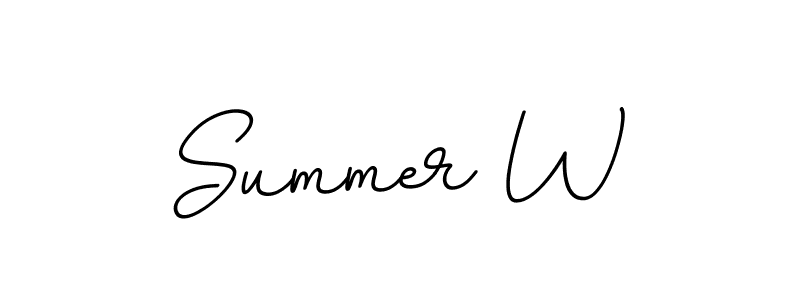 Summer W stylish signature style. Best Handwritten Sign (BallpointsItalic-DORy9) for my name. Handwritten Signature Collection Ideas for my name Summer W. Summer W signature style 11 images and pictures png