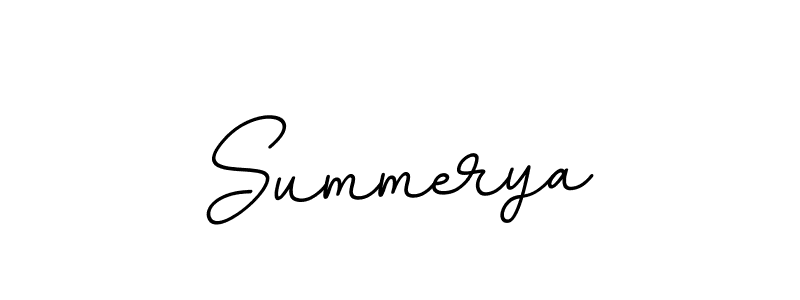 How to make Summerya name signature. Use BallpointsItalic-DORy9 style for creating short signs online. This is the latest handwritten sign. Summerya signature style 11 images and pictures png