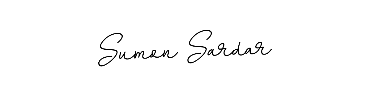 Design your own signature with our free online signature maker. With this signature software, you can create a handwritten (BallpointsItalic-DORy9) signature for name Sumon Sardar. Sumon Sardar signature style 11 images and pictures png