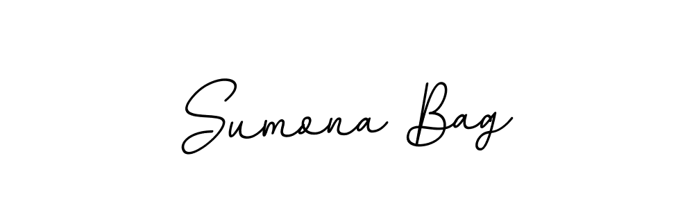 Make a beautiful signature design for name Sumona Bag. With this signature (BallpointsItalic-DORy9) style, you can create a handwritten signature for free. Sumona Bag signature style 11 images and pictures png