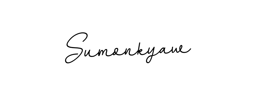 How to make Sumonkyaw name signature. Use BallpointsItalic-DORy9 style for creating short signs online. This is the latest handwritten sign. Sumonkyaw signature style 11 images and pictures png