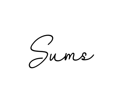Similarly BallpointsItalic-DORy9 is the best handwritten signature design. Signature creator online .You can use it as an online autograph creator for name Sums. Sums signature style 11 images and pictures png