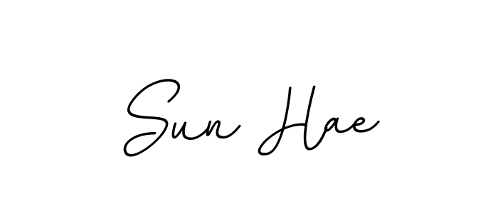 You should practise on your own different ways (BallpointsItalic-DORy9) to write your name (Sun Hae) in signature. don't let someone else do it for you. Sun Hae signature style 11 images and pictures png