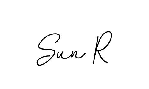 Make a beautiful signature design for name Sun R. With this signature (BallpointsItalic-DORy9) style, you can create a handwritten signature for free. Sun R signature style 11 images and pictures png