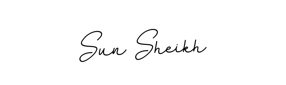 Make a beautiful signature design for name Sun Sheikh. With this signature (BallpointsItalic-DORy9) style, you can create a handwritten signature for free. Sun Sheikh signature style 11 images and pictures png