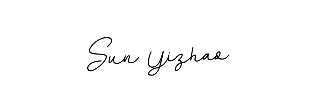 You should practise on your own different ways (BallpointsItalic-DORy9) to write your name (Sun Yizhao) in signature. don't let someone else do it for you. Sun Yizhao signature style 11 images and pictures png