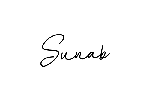 Use a signature maker to create a handwritten signature online. With this signature software, you can design (BallpointsItalic-DORy9) your own signature for name Sunab. Sunab signature style 11 images and pictures png