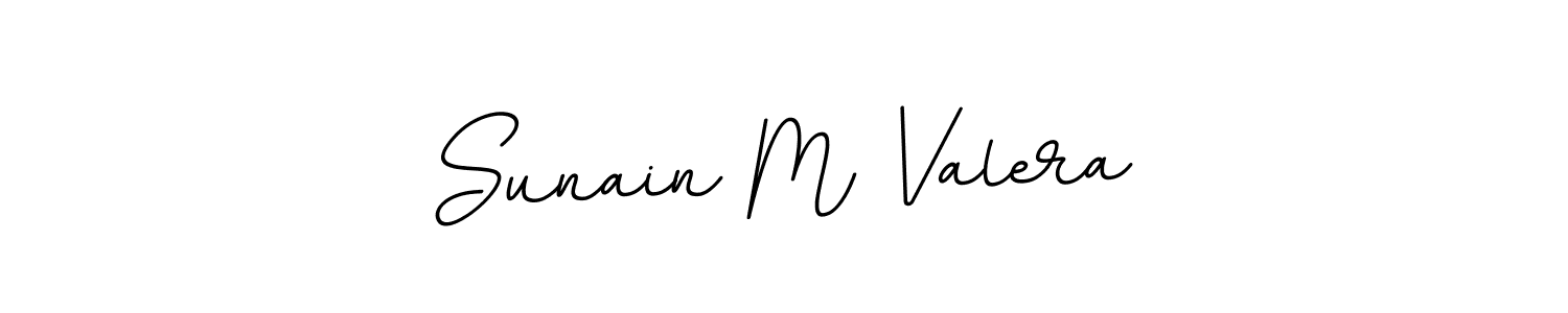 You should practise on your own different ways (BallpointsItalic-DORy9) to write your name (Sunain M Valera) in signature. don't let someone else do it for you. Sunain M Valera signature style 11 images and pictures png
