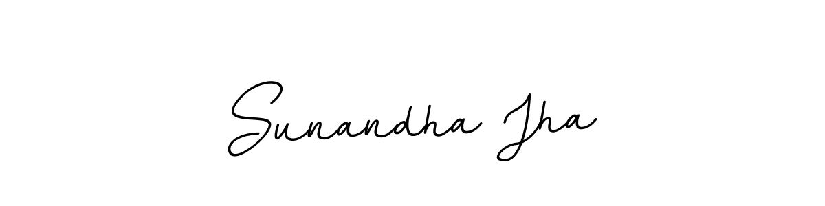 The best way (BallpointsItalic-DORy9) to make a short signature is to pick only two or three words in your name. The name Sunandha Jha include a total of six letters. For converting this name. Sunandha Jha signature style 11 images and pictures png