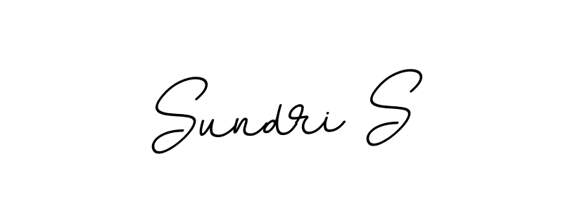How to make Sundri S name signature. Use BallpointsItalic-DORy9 style for creating short signs online. This is the latest handwritten sign. Sundri S signature style 11 images and pictures png