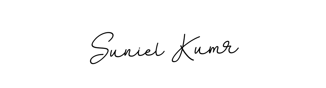 Make a beautiful signature design for name Suniel Kumr. With this signature (BallpointsItalic-DORy9) style, you can create a handwritten signature for free. Suniel Kumr signature style 11 images and pictures png