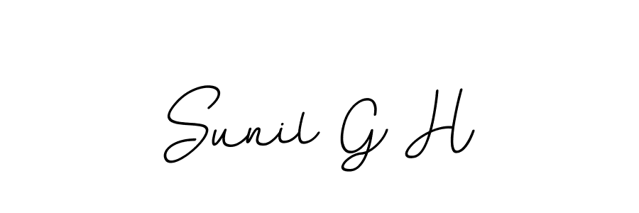 Design your own signature with our free online signature maker. With this signature software, you can create a handwritten (BallpointsItalic-DORy9) signature for name Sunil G H. Sunil G H signature style 11 images and pictures png