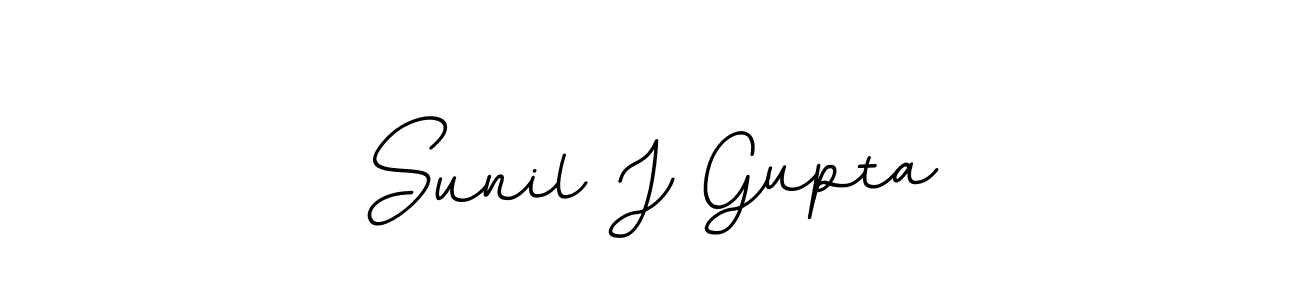 How to make Sunil J Gupta name signature. Use BallpointsItalic-DORy9 style for creating short signs online. This is the latest handwritten sign. Sunil J Gupta signature style 11 images and pictures png