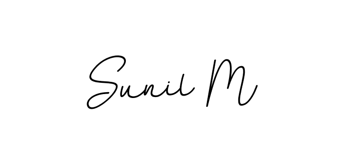 Sunil M stylish signature style. Best Handwritten Sign (BallpointsItalic-DORy9) for my name. Handwritten Signature Collection Ideas for my name Sunil M. Sunil M signature style 11 images and pictures png