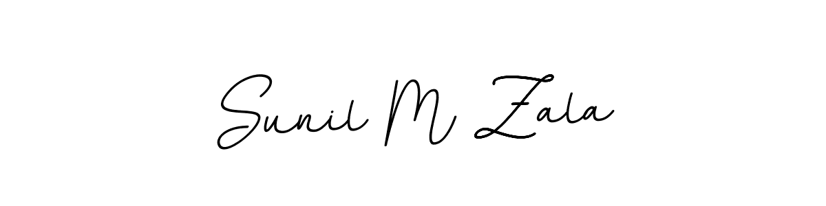 How to make Sunil M Zala name signature. Use BallpointsItalic-DORy9 style for creating short signs online. This is the latest handwritten sign. Sunil M Zala signature style 11 images and pictures png
