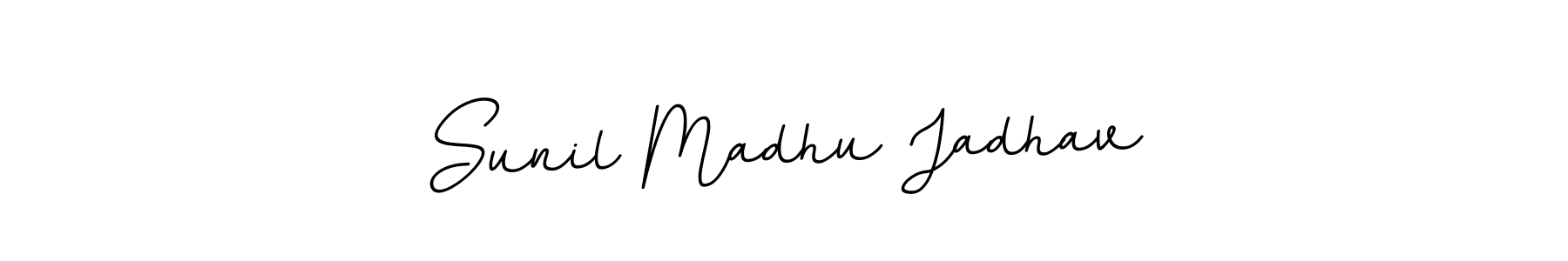 This is the best signature style for the Sunil Madhu Jadhav name. Also you like these signature font (BallpointsItalic-DORy9). Mix name signature. Sunil Madhu Jadhav signature style 11 images and pictures png