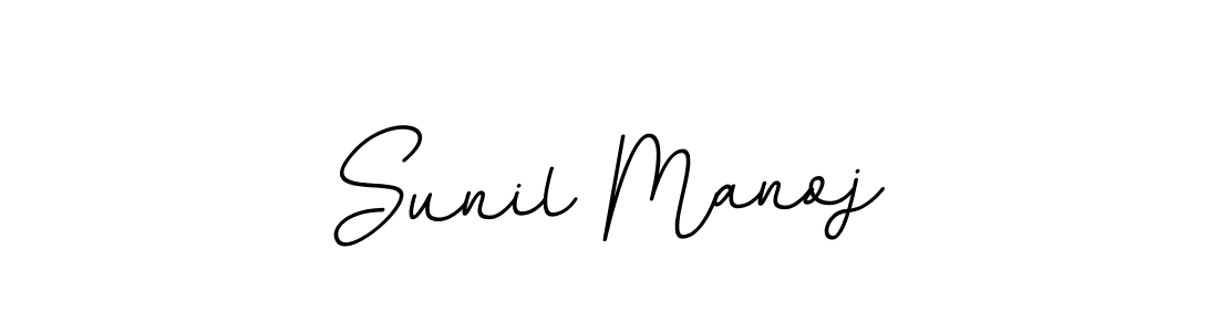 How to make Sunil Manoj name signature. Use BallpointsItalic-DORy9 style for creating short signs online. This is the latest handwritten sign. Sunil Manoj signature style 11 images and pictures png