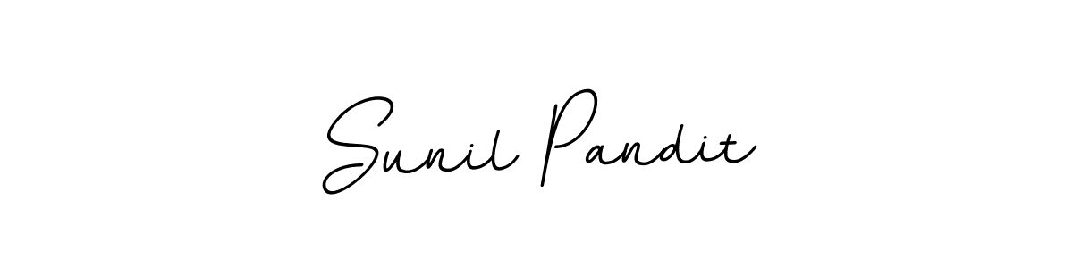 Make a beautiful signature design for name Sunil Pandit. With this signature (BallpointsItalic-DORy9) style, you can create a handwritten signature for free. Sunil Pandit signature style 11 images and pictures png