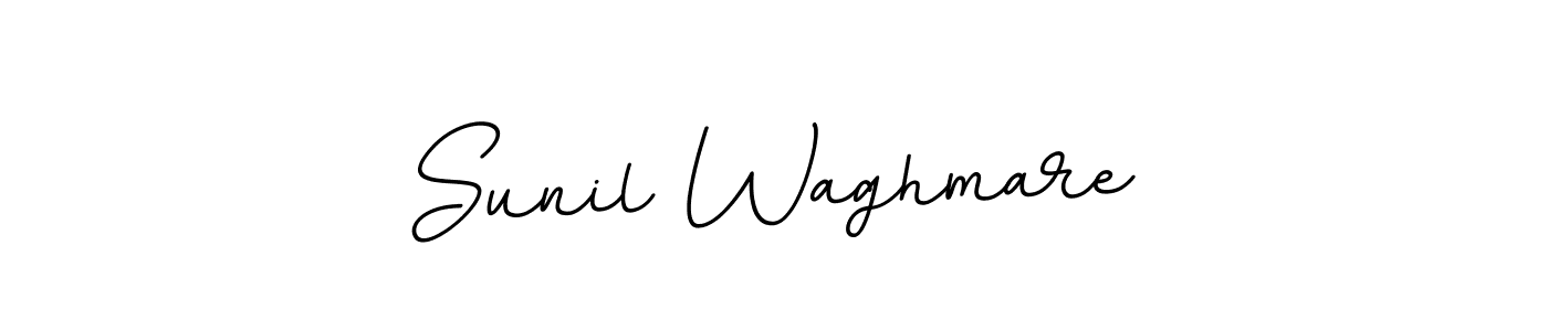 How to make Sunil Waghmare name signature. Use BallpointsItalic-DORy9 style for creating short signs online. This is the latest handwritten sign. Sunil Waghmare signature style 11 images and pictures png