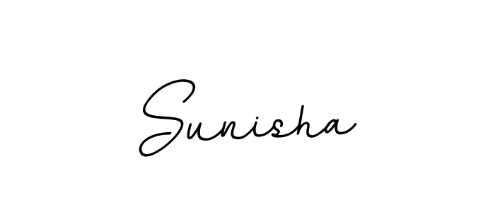 How to make Sunisha name signature. Use BallpointsItalic-DORy9 style for creating short signs online. This is the latest handwritten sign. Sunisha signature style 11 images and pictures png