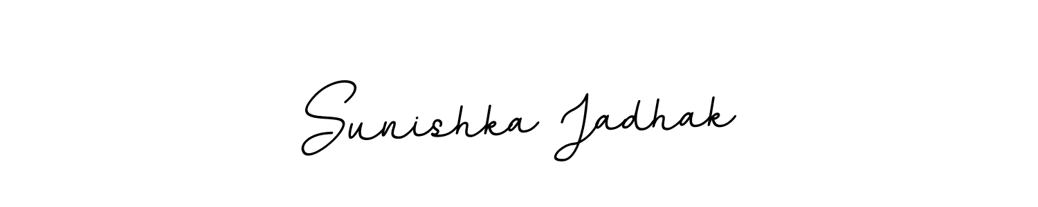 Sunishka Jadhak stylish signature style. Best Handwritten Sign (BallpointsItalic-DORy9) for my name. Handwritten Signature Collection Ideas for my name Sunishka Jadhak. Sunishka Jadhak signature style 11 images and pictures png