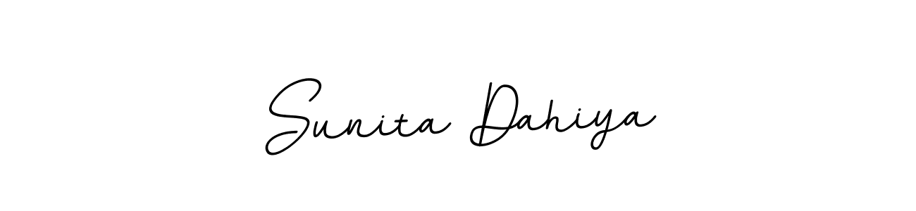 You should practise on your own different ways (BallpointsItalic-DORy9) to write your name (Sunita Dahiya) in signature. don't let someone else do it for you. Sunita Dahiya signature style 11 images and pictures png