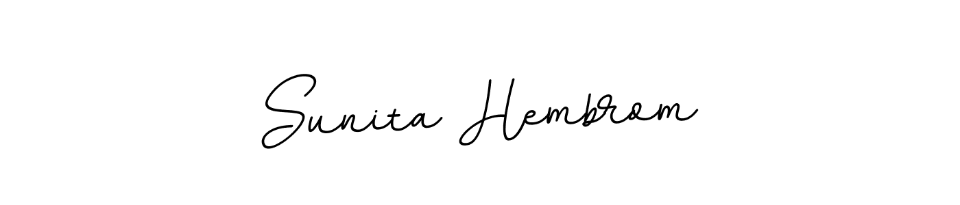 Design your own signature with our free online signature maker. With this signature software, you can create a handwritten (BallpointsItalic-DORy9) signature for name Sunita Hembrom. Sunita Hembrom signature style 11 images and pictures png