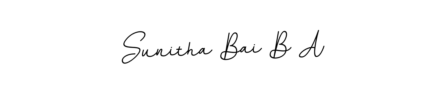 You can use this online signature creator to create a handwritten signature for the name Sunitha Bai B A. This is the best online autograph maker. Sunitha Bai B A signature style 11 images and pictures png