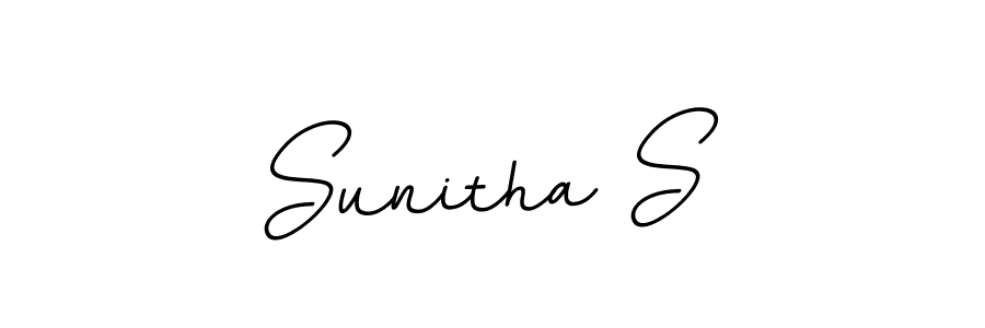 Create a beautiful signature design for name Sunitha S. With this signature (BallpointsItalic-DORy9) fonts, you can make a handwritten signature for free. Sunitha S signature style 11 images and pictures png