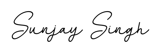 A sleek calligraphic signature for name Sunjay Singh utilizing BallpointsItalic-DORy9 styling. Great for adding personal signatures to photos and art. Sunjay Singh signature style 11 images and pictures png