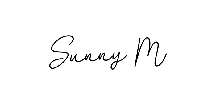 How to make Sunny M name signature. Use BallpointsItalic-DORy9 style for creating short signs online. This is the latest handwritten sign. Sunny M signature style 11 images and pictures png