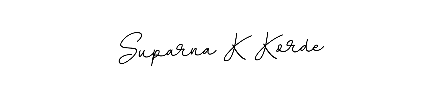 Suparna K Korde stylish signature style. Best Handwritten Sign (BallpointsItalic-DORy9) for my name. Handwritten Signature Collection Ideas for my name Suparna K Korde. Suparna K Korde signature style 11 images and pictures png