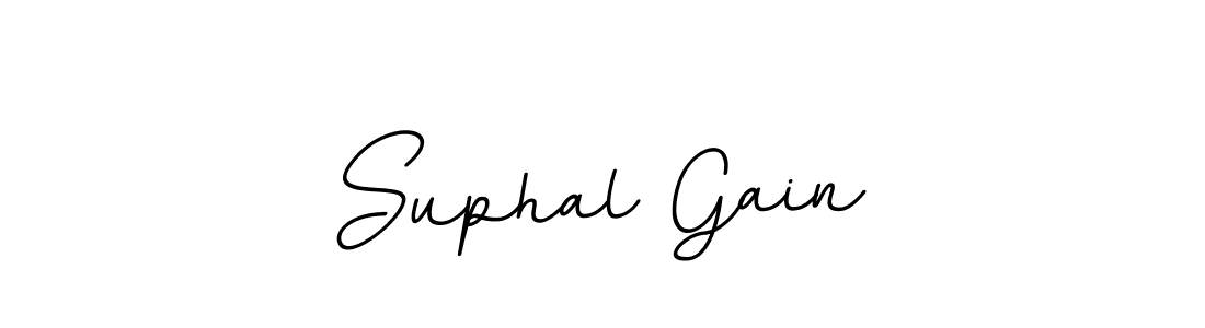 How to make Suphal Gain name signature. Use BallpointsItalic-DORy9 style for creating short signs online. This is the latest handwritten sign. Suphal Gain signature style 11 images and pictures png